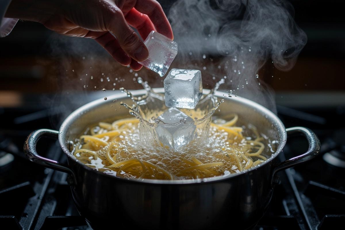 Köche geben heimlich Eiswürfel ins Nudelwasser und der Grund ist genial